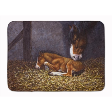 Carolines Treasures Horse and Her Foal Machine Washable Memory Foam Mat BDBA0207RUG